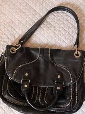 Lockheart Black Leather Bag
